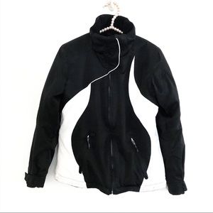{OBERMEYER} Black White Ski/Snow Board Jacket